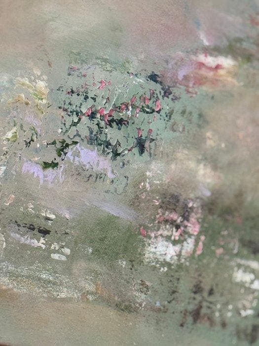 CORNÉA art - Where Green Clouds Dream in Pastel, Antiquités & Art, Art | Peinture | Moderne