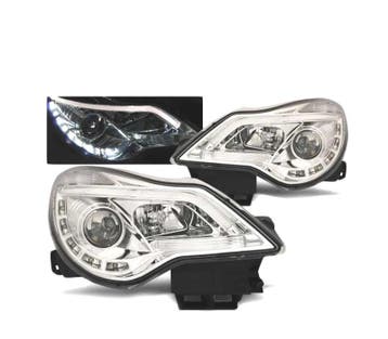 PHARES POUR OPEL CORSA D 11-14 LED TRU DRL CHROMÉ, Verzenden