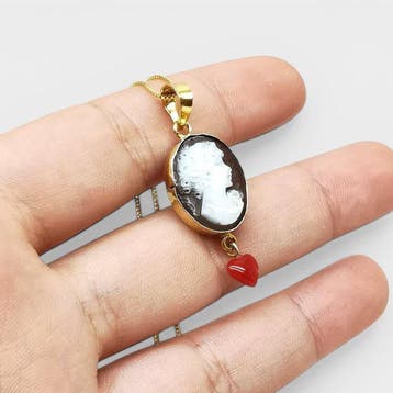 Koraal - Argento 925 - Cameo - Handgegraveerde camee, Verzamelen