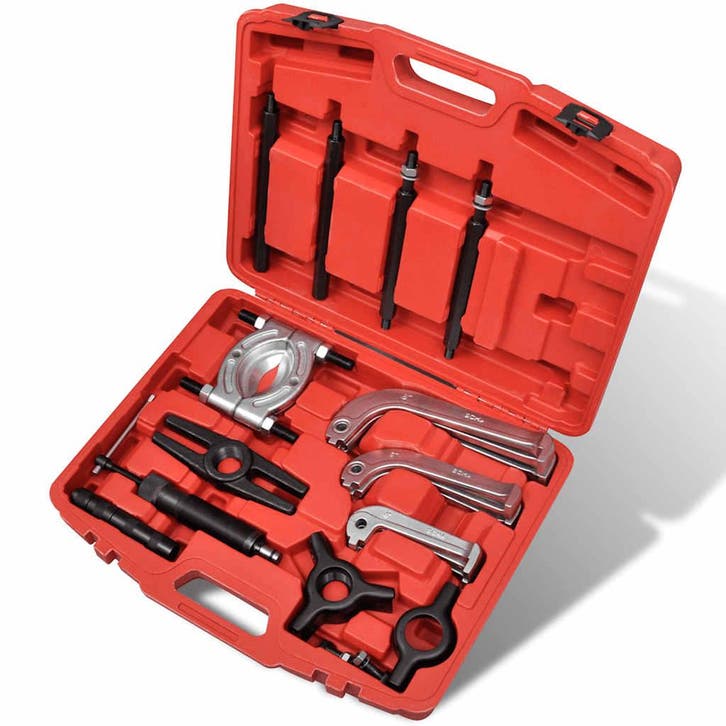 vidaXL Hydraulische Lagertrekker en -afscheider 25 delig, Bricolage & Construction, Outillage | Outillage à main, Envoi