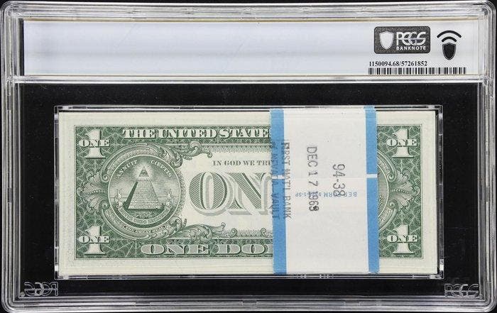 États-Unis dAmérique. - 100 x 1 dollar 1957B - Fr.# 1621, Postzegels en Munten, Bankbiljetten | Europa | Niet-Eurobiljetten