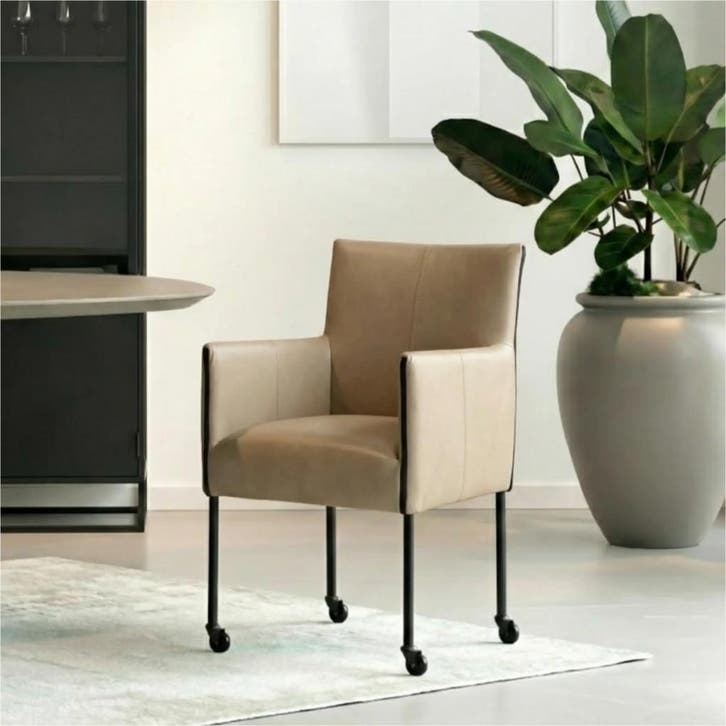 Leren eetkamerstoel More, Huis en Inrichting, Stoelen, Nieuw, Leer, Ophalen of Verzenden