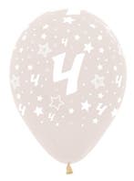 Ballonnen Number 4 Crystal Clear 30cm 25st, Verzenden, Nieuw