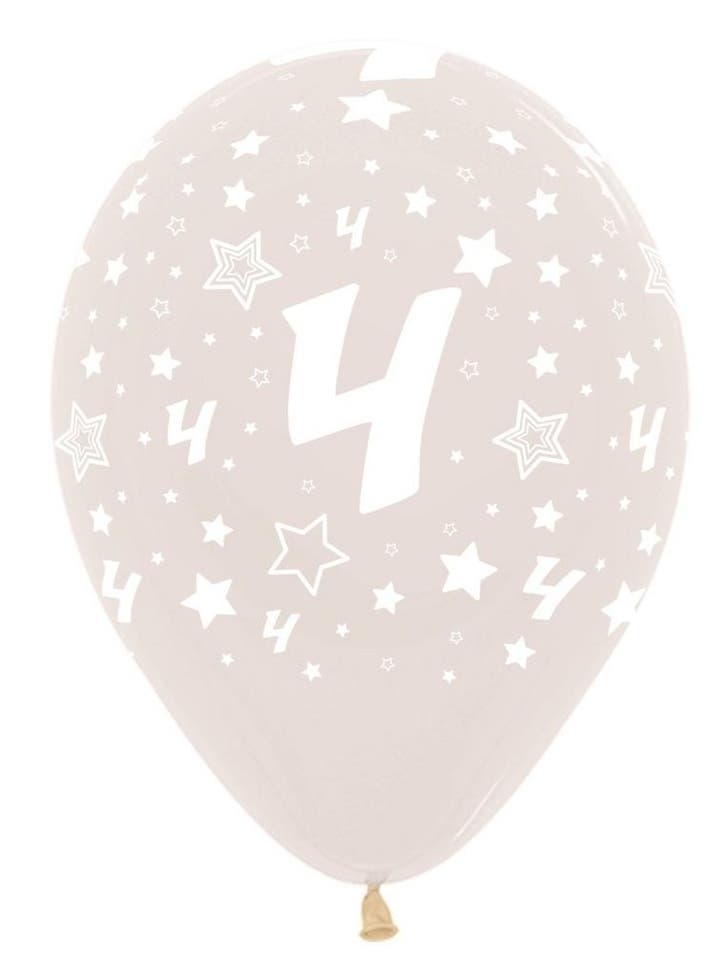 Ballonnen Number 4 Crystal Clear 30cm 25st, Hobby & Loisirs créatifs, Articles de fête, Envoi
