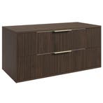 Wastafelkast Rimini 100 cm - Walnoot Bruin - Badmeubel, Verzenden