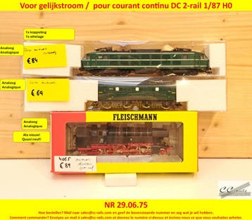 Matériel 2-rail courant continu DC locomotives, wagons rails, Ophalen of Verzenden