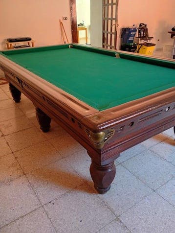 Table de jeux - Bois dur - billard ancien, Antiquités & Art