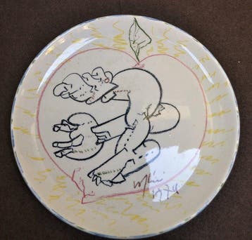 Firmato e datato 1974 - Schotel - Keramiek - kunstenaarsbord