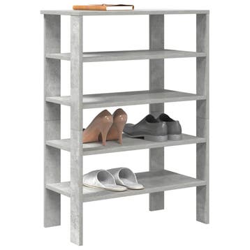 vidaXL Schoenenrek 61x32x87,5 cm bewerkt hout betongrijs, Verzenden
