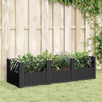 vidaXL Plantenbak met pinnen 123,5x43,5x43,5 cm polypropeen, Verzenden