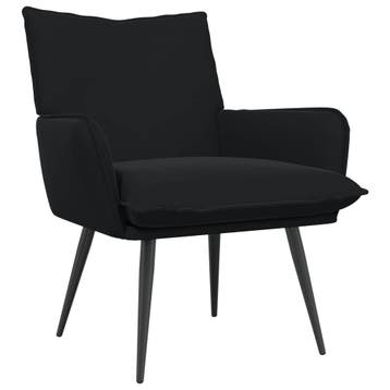 vidaXL Fauteuil Zwart fluweel, Verzenden, Nieuw