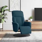 vidaXL Fauteuil met voetensteun verstelbaar fluweel blauw, Verzenden, Nieuw
