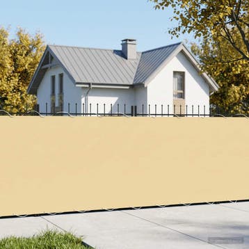 vidaXL Balkonscherm 1,2 x 25 m Stof met PU-coating Beige, Verzenden
