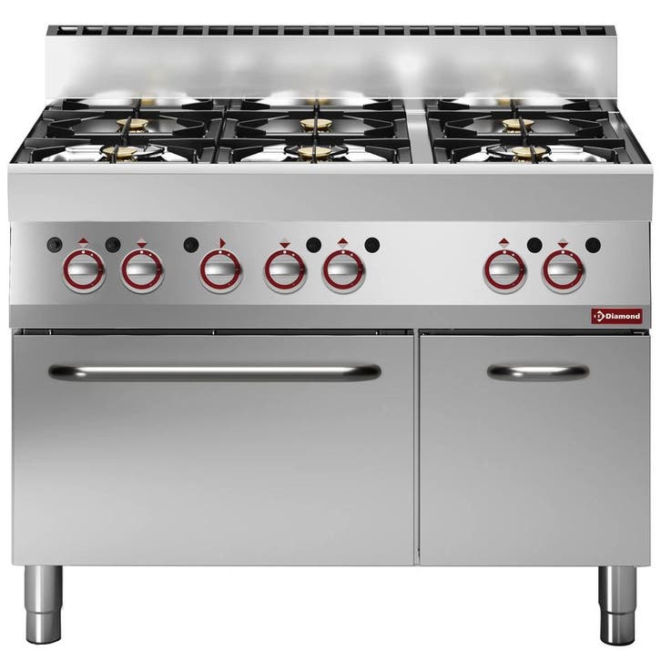 Fornuis + Heteluchtoven | ALPHA 650 | Gas | 6 Branders |, Zakelijke goederen, Horeca | Keukenapparatuur, Nieuw in verpakking, Verzenden