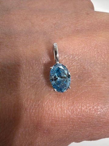 Zonder minimumprijs - Hanger - 14 karaat Witgoud - 1.00ct.