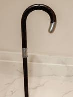 Wandelstok - ebbenhout Macassar-argento 925 - Edwardiaanse, Antiek en Kunst