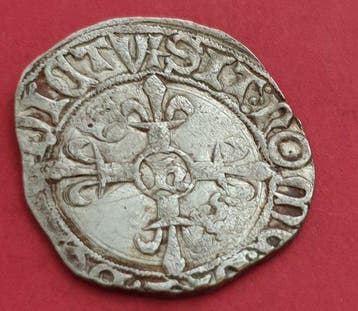 Royaume-Uni. Henry V. Gros florette 1420 Rouen Mint
