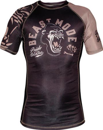 PRIDE or Die Rash Guard Beast Mode Zwart, Pride or Die, Verzenden, Zwart, Vechtsport