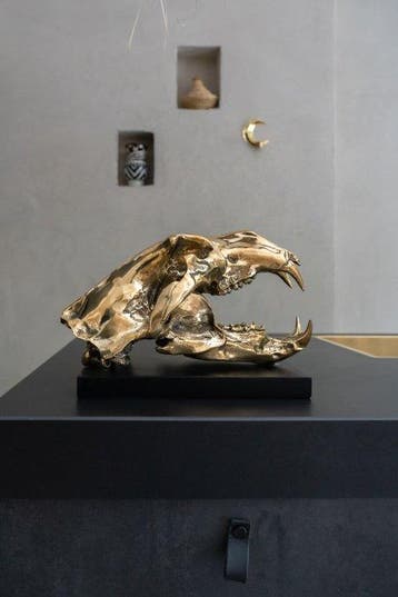 sculptuur, Sooka Interior - Polar Bear skull in finest
