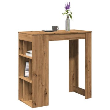 vidaXL Bartafel met rekken 102x50x103,5 cm hout artisanaal, Huis en Inrichting, Tafels | Eettafels, Verzenden, Nieuw