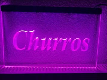 Churros churro neon bord lamp LED verlichting reclame lichtb, Verzenden