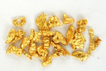 Goud Mauritaanse stukjes 1,613 gram- 1.61 g