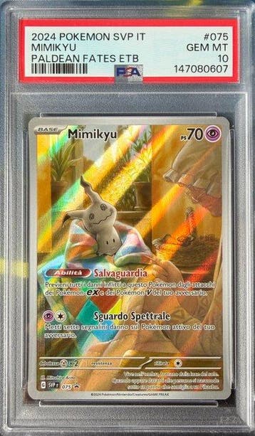 Pokémon - 1 Graded card - Mimikyu 075 Foil, Full art - PSA, Nieuw