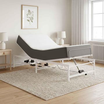 vidaXL Elektrisch Verstelbaar Bed Frame Wit 90 x 200 cm, Verzenden, Nieuw