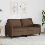 vidaXL Tweezitsbank / zetel 140 cm stof bruin, Huis en Inrichting, Zetels | Zetels, Verzenden, Nieuw
