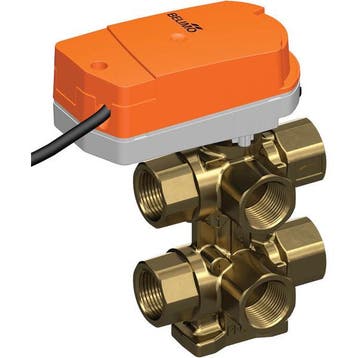 Belimo 6-Weg Regelklep Rp1/2 Kvs0.4/0.25 24VAC/DC 75s MP-Bus, Verzenden, Nieuw