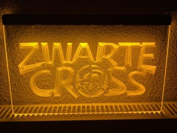 Zwarte cross neon bord lamp LED  verlichting reclame lichtba, Verzenden, Nieuw