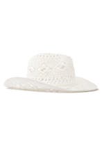 Cowboyhoed Raffia Wit Witte Gevlochten Stro Cowboy Western H, Ophalen of Verzenden