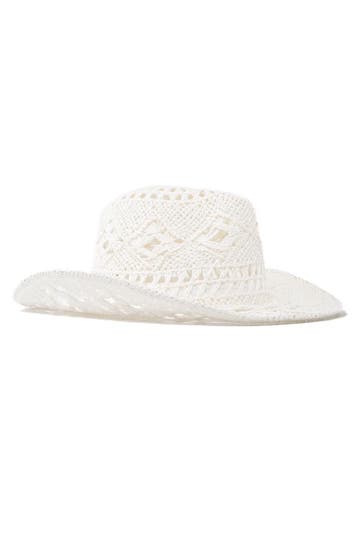 Cowboyhoed Raffia Wit Witte Gevlochten Stro Cowboy Western H, Kleding | Dames, Ophalen of Verzenden, Nieuw