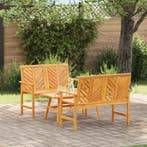 vidaXL Tuin loungeset 3 pcs Bruin Massief Acacia Hout, Verzenden, Nieuw, Loungeset