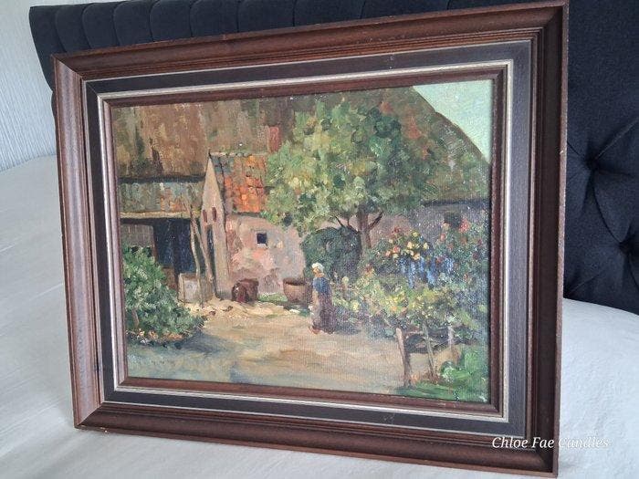 Louis van der Steen (1891 - 1954) - Boerenerf Braband, Antiek en Kunst, Kunst | Schilderijen | Klassiek