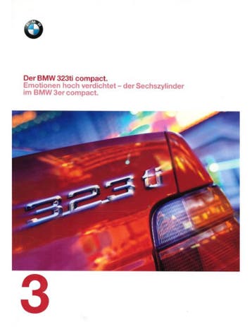1997 BMW 3 SERIE COMPACT BROCHURE DUITS, Nieuw