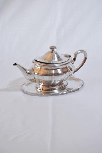 WMF - Theepot (2) - Verzilverd - Theepot met dienblad WMF