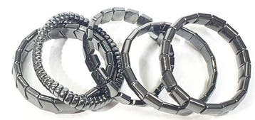 5 hematiet armbanden - Geeststeen: stabiliseert de mentale