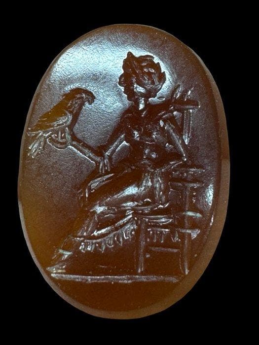 Oud-Romeins steen Intaglio, Handtassen en Accessoires, Antieke sieraden