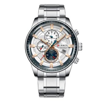 Staal Luxe Horloge - Bandje Analoog Kwarts Roestvrij Uurwerk, Verzenden