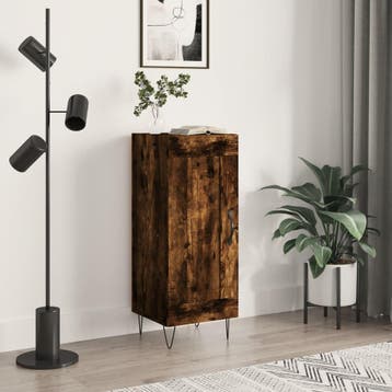 vidaXL Dressoir 34,5x34x90 cm bewerkt hout gerookt eiken, Verzenden, Nieuw