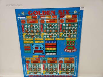 Originele frontplaat van bingo- en spelautomaat...