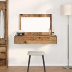vidaXL Kaptafel met lade Bruin 100 x 40 x 70 cm Bewerkt hout, Verzenden, Nieuw