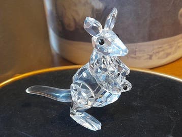 Swarovski - Figurine - Kangaroo with joey 181756 - Cristal