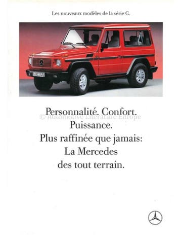 1989 MERCEDES BENZ G KLASSE BROCHURE FRANS