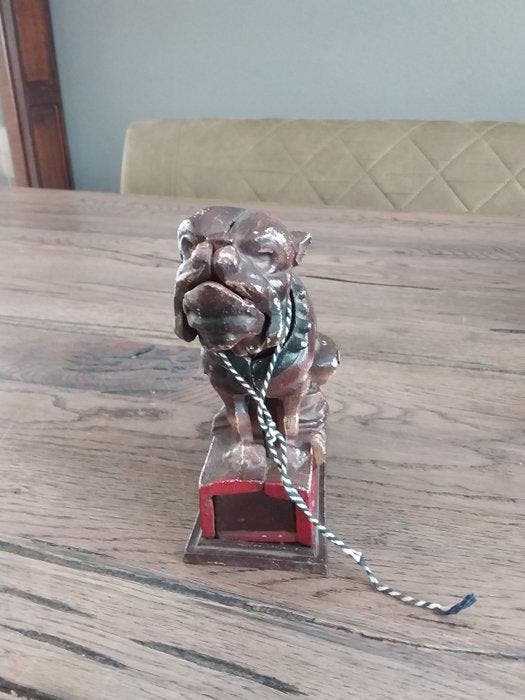 Spaarpot - Gietijzer - Bull dog bank, Antiek en Kunst, Curiosa en Brocante