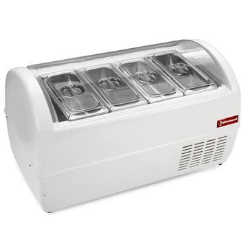 Schepijsvitrine | BABYGEL | Wit | 4x 6.5L | -15°C/-18°C |, Verzenden