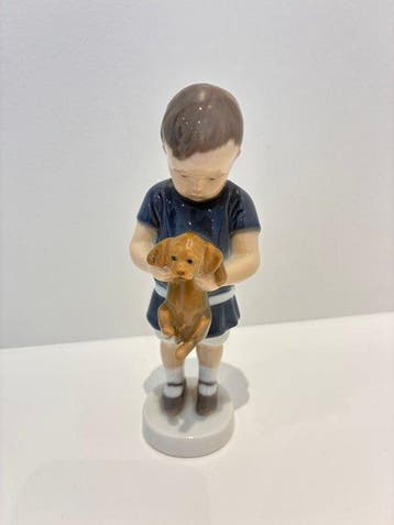 Bing & Grondahl - sculptuur, Children - 18 cm - Porselein -, Antiek en Kunst
