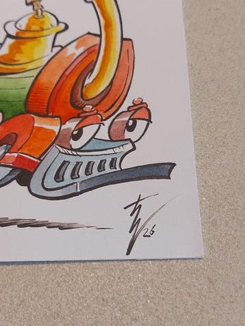 Thijs Wessels - 1 Colour pencil drawing - Suske en Wiske -