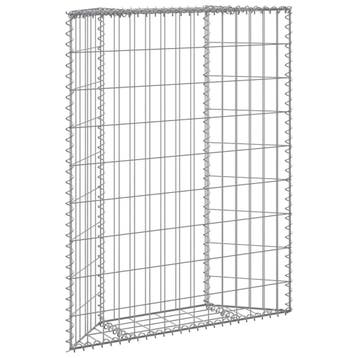 vidaXL Gabion plantenbak trapezium 80x20x100 cm, Verzenden